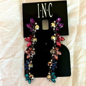 International Concepts Pink & Purple Costume Drop Earrings